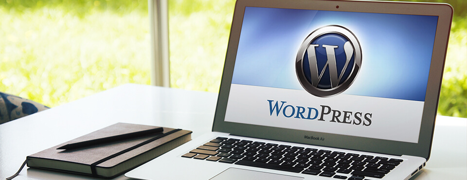 WordPress Logo on a Laptop Screen