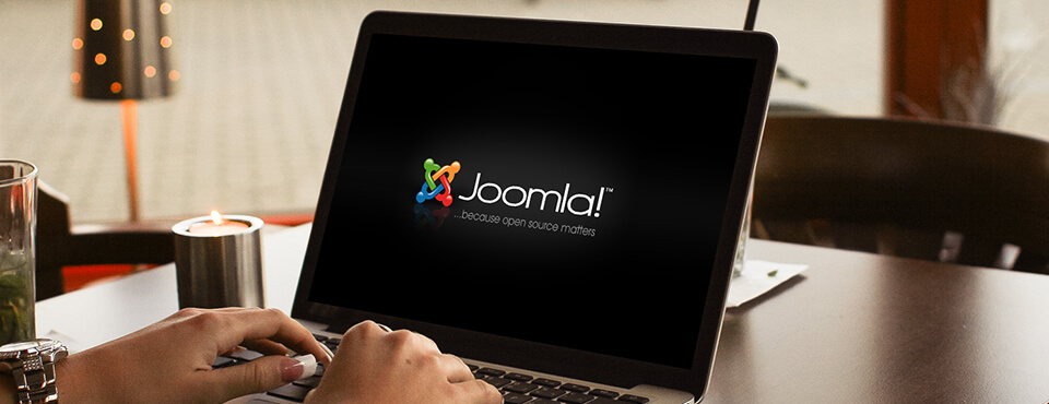 Joomla Logo on a Laptop Screen