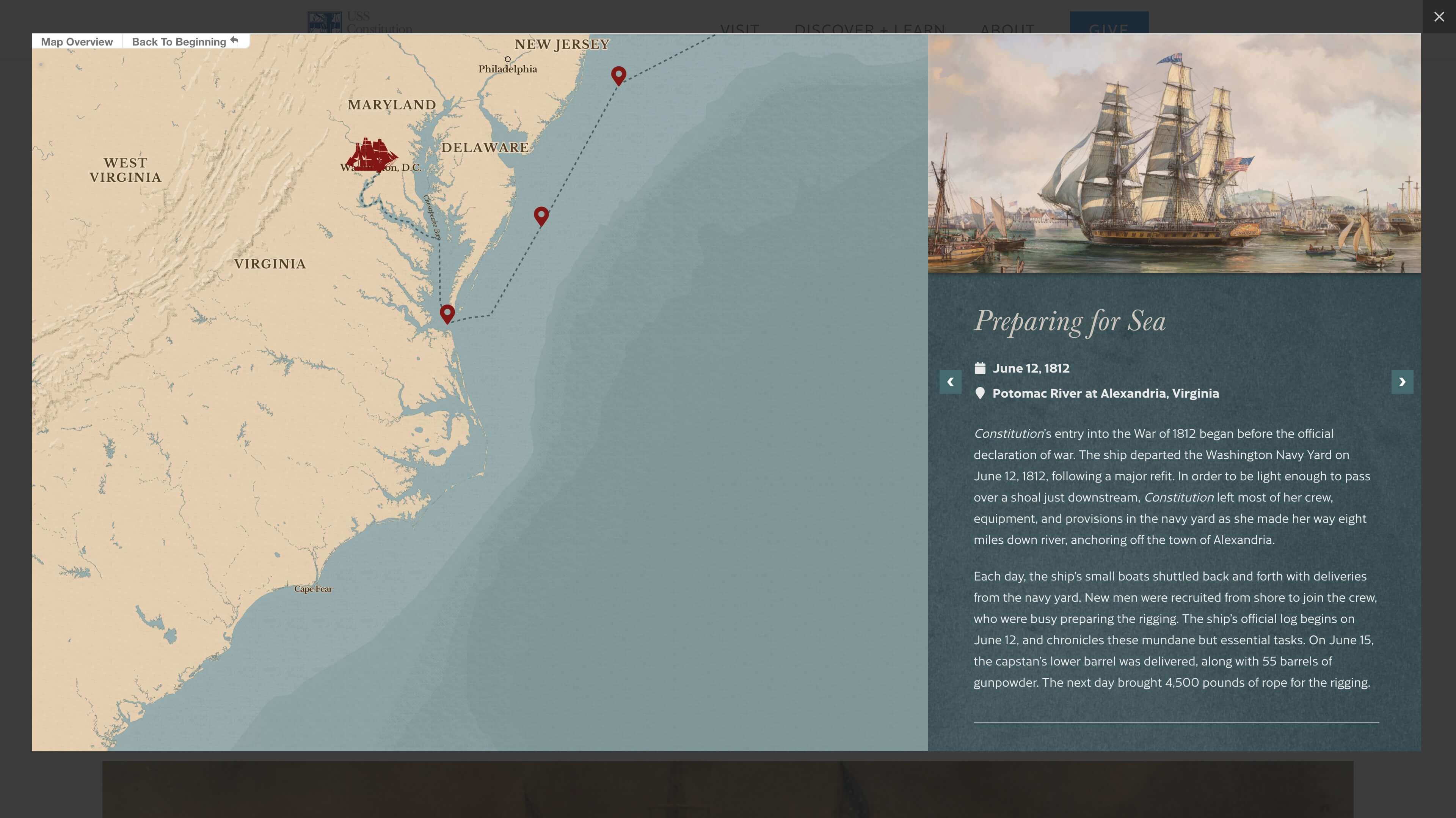 USS Constitution Museum Website Design Screenshot 7